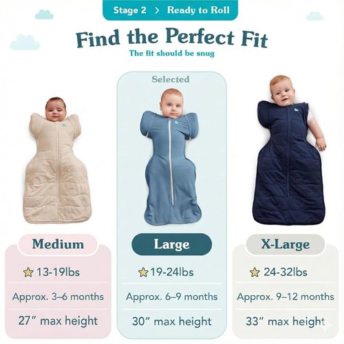 Love to Dream Swaddle UP Transition Bag - Warm Pink Silly Goose, Large (19-24 lbs) | Patented Zip-Off Wings for Safe Baby Transition