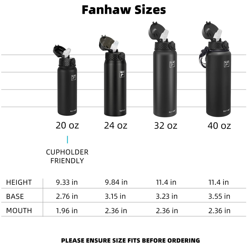 Fanhaw 32 Oz Kids Insulated Stainless Steel Water Bottle with Straw Lid, Leakproof & Anti-Dust Everyday Use Bottle for School, Women & Men, Back to School Essentials (Yellow Orange)