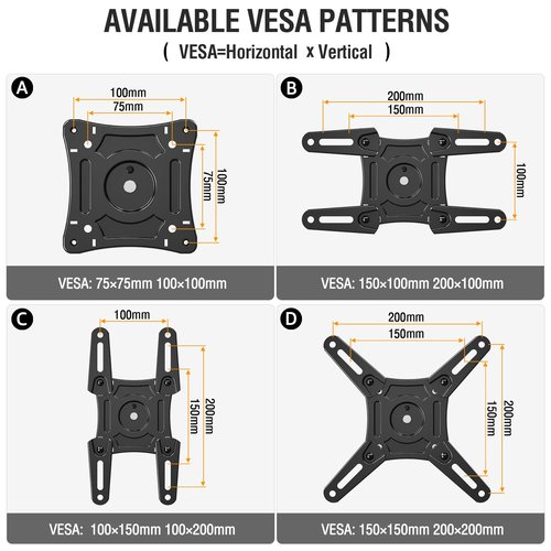 ELIVED Long Arm TV Wall Mount for Most 14-42 Inch tvs & Monitors, 21.7 Inch Long Extension TV Mount Swivel and Tilt, Full Motion Wall Mount Bracket Fit Max VESA 200x200mm, Holds up to 44 lbs.