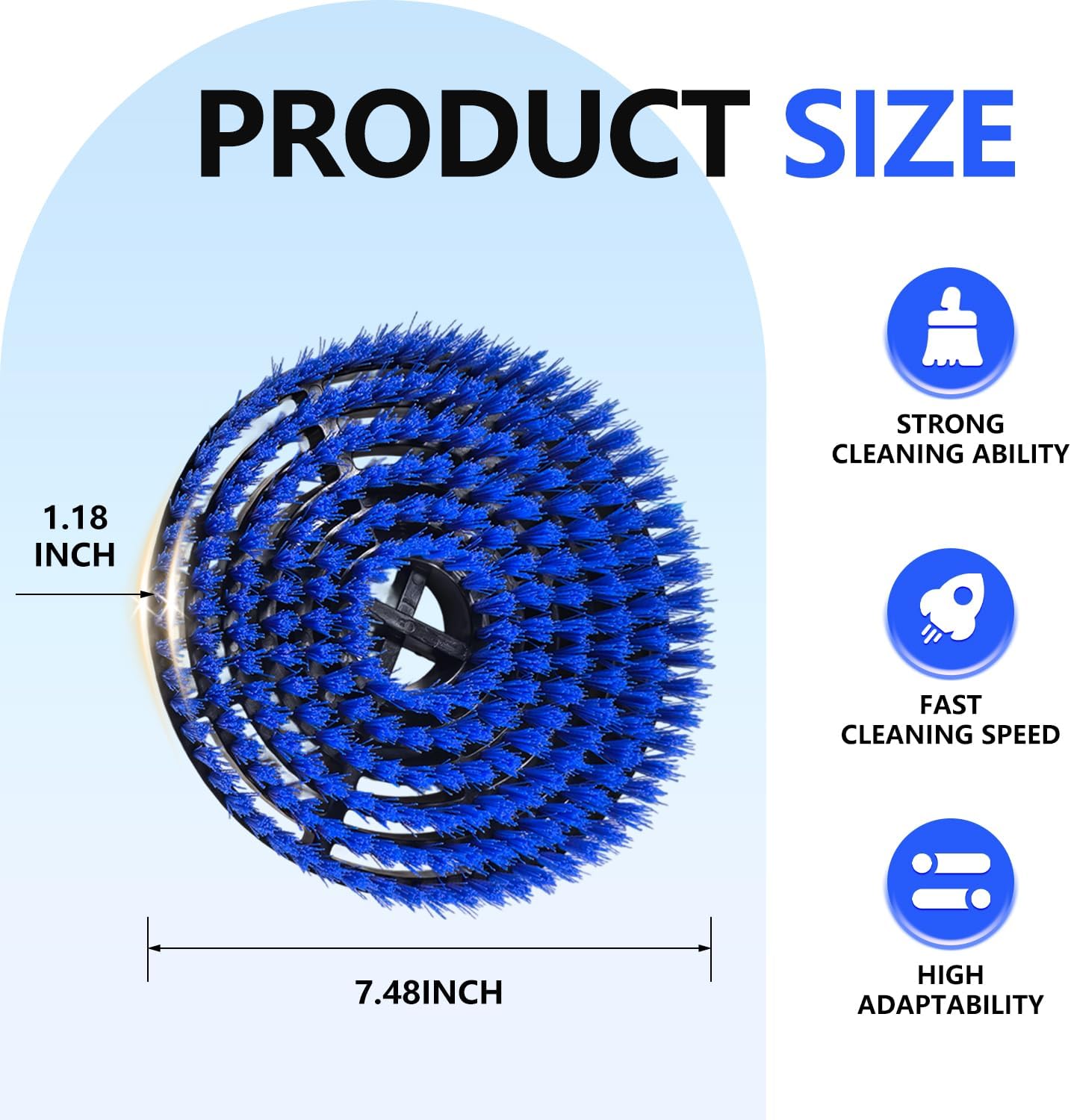 Shark Replacement Brush Heads - 4-Pack for S7000, S7001, S7020, S7005, S8021, S8001 | Abrasive Scrub Pads