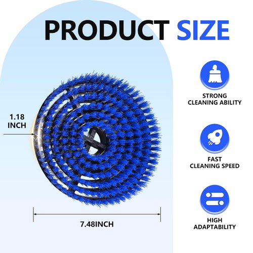 YUYUXB 4Pack Brush for Shark Steam Mop S7000 S7001 S7020 S7005 S8021 S8001 Replacement Brush Head and Scrub Pad Abrasive Polishing Pad (Compatible only with Shark; not Compatible with Other Brands)