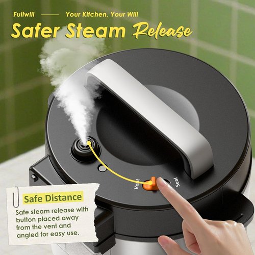 Fullwill 9-in-1 Electric Pressure Cooker - 2026 Upgrade with 12 Presets, Nonstick 6-Quart Pot