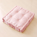 RuzRhyth Square Floor Pillows, Large Floor Cushion for Adults Kids, Meditation Floor Pillow Seating Cushion with Shredded Memory Foam and Silk Wadding, 20"x20"x5" Blush