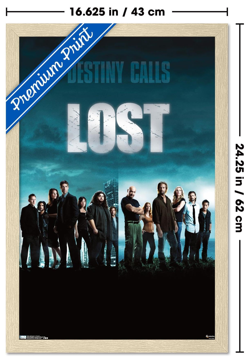 Lost: Season 5 - One Sheet Wall Poster, 22.4L" x 14.7W", Blonde Framed Version