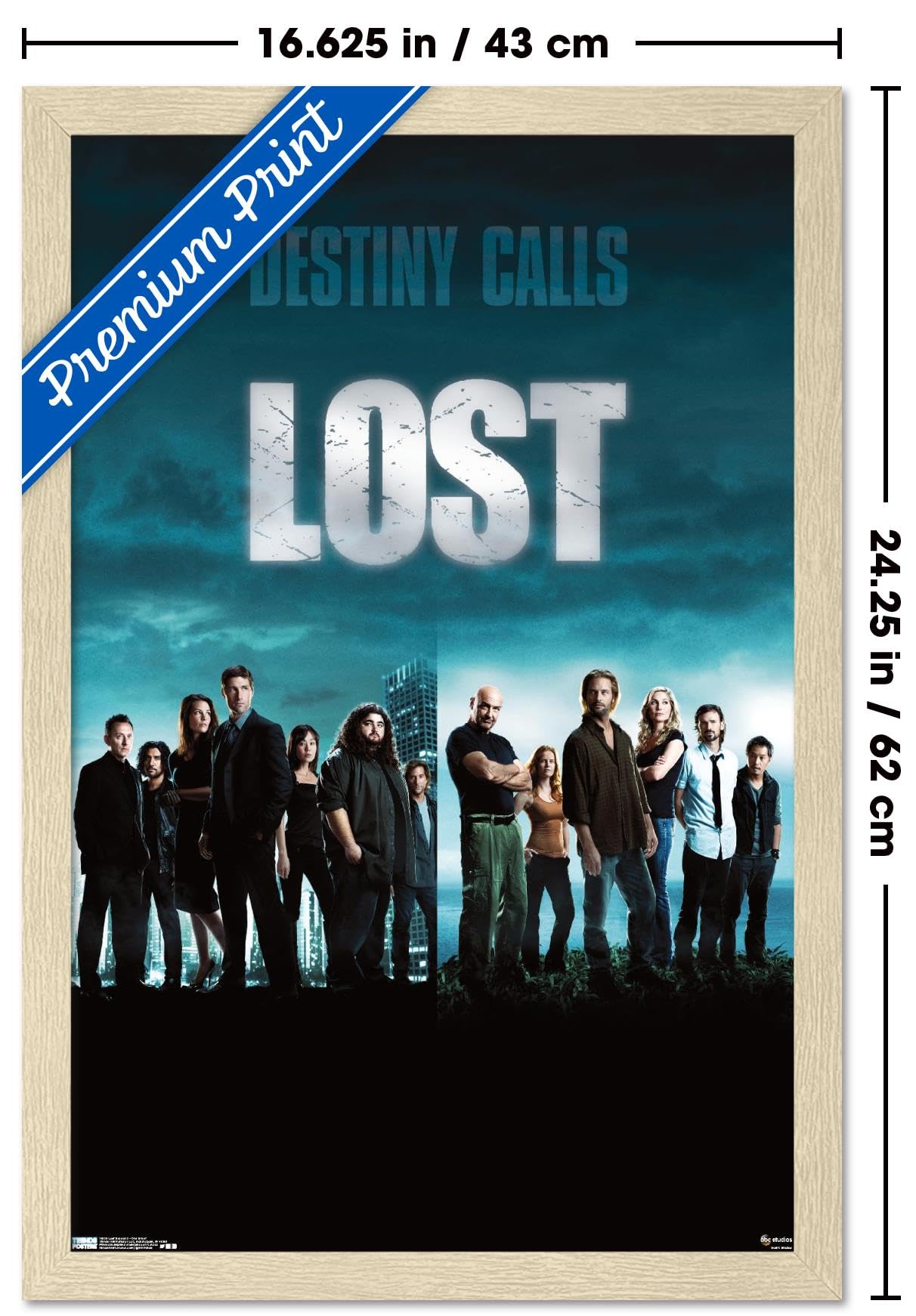 Lost: Season 5 - One Sheet Wall Poster, 22.4L" x 14.7W", Blonde Framed Version