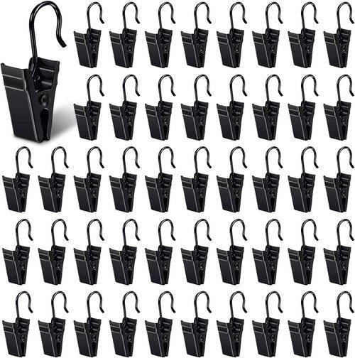 Metal Curtain Clips by [Brand Name] - 100 Pack for Party Decor, Photo Hanging & Crafts | Black