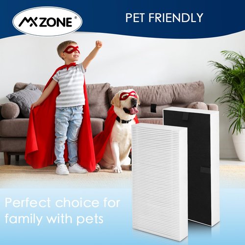 MXZONE True HEPA Filter Replacement Compatible with Febreze FRF102B and Honeywell Filter U, HHT270, HHT290 Series Air Purifier