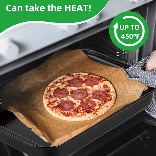 11-Piece Nonstick Baking Pans Set by [Brand Name] - Professional Carbon Steel Bakeware | Dishwasher Safe, Oven Safe to 450°F (Black)