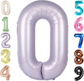 Number 0 Balloons - 40 Inch Cream Purple Birthday Decorations for Milestone Events | Baby Showers, Weddings