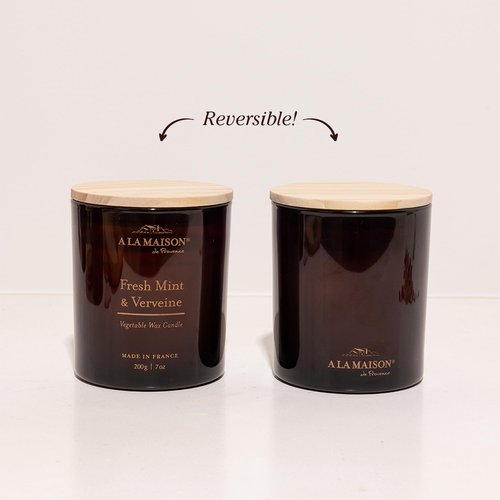 A LA MAISON Scented Candle - Natural Candle with Cotton Wick in Luxury Amber Glass – Clean Burn, Made in France, 7oz