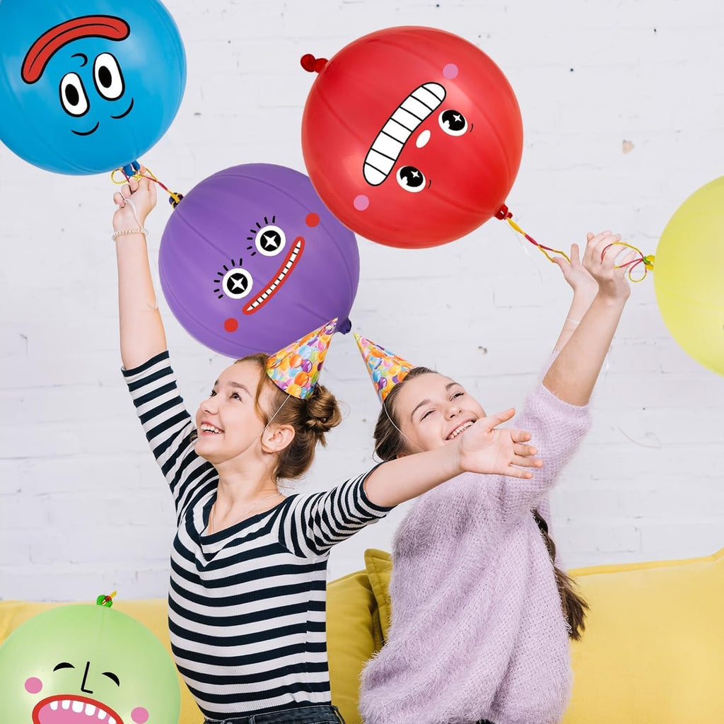 VABAMNA Punch Balloons - 30 Pack Neon Party Favors for Kids | 18 Inch Birthday Game Supplies