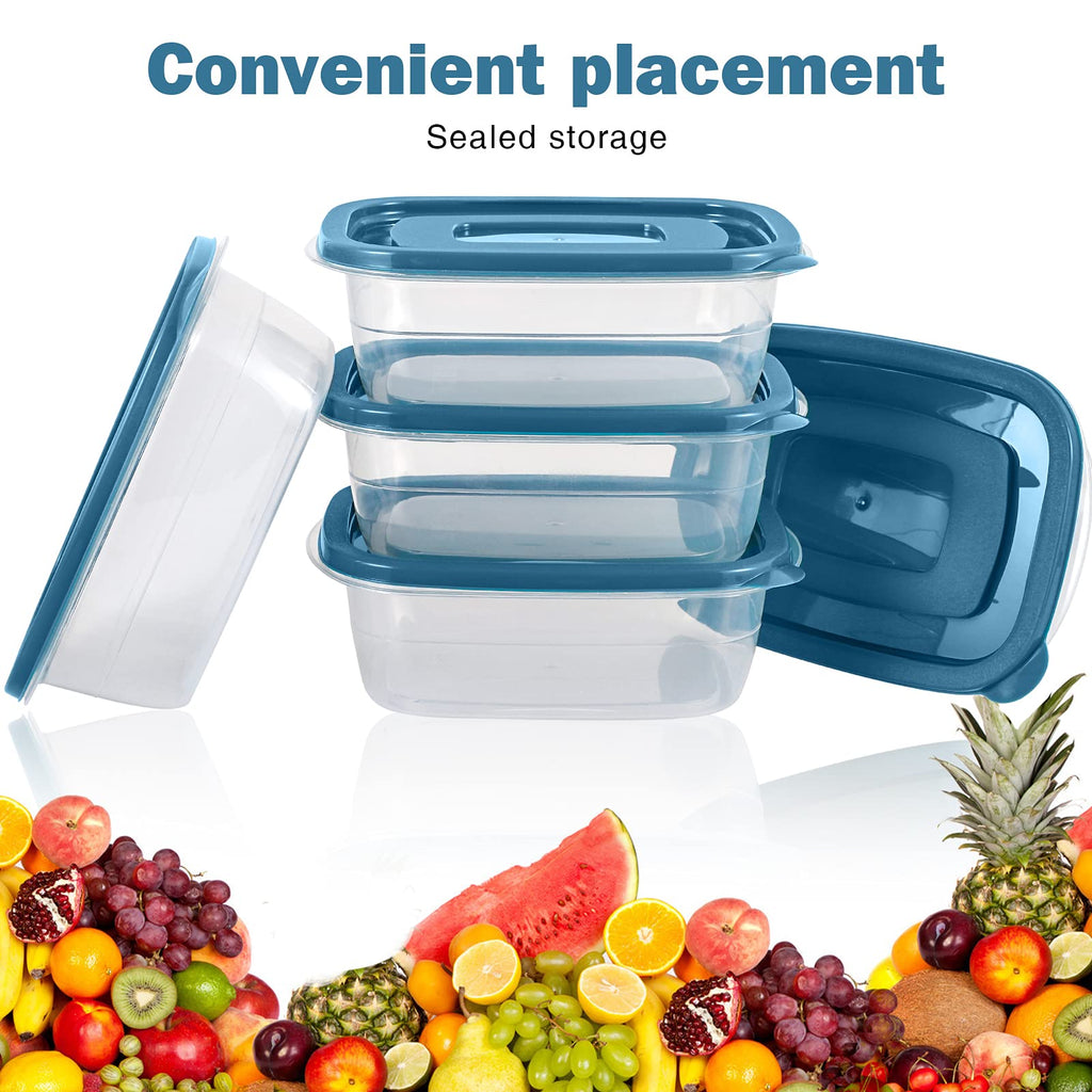 5PCS Small Food Storage Containers,Freezer Microwave safe,Food Container Sets,BPA Free Plastic Meal Prep Containers & Kitchen Set,Lunch Containers,use for School,Work and Travel,0.53 Quarts Per Box