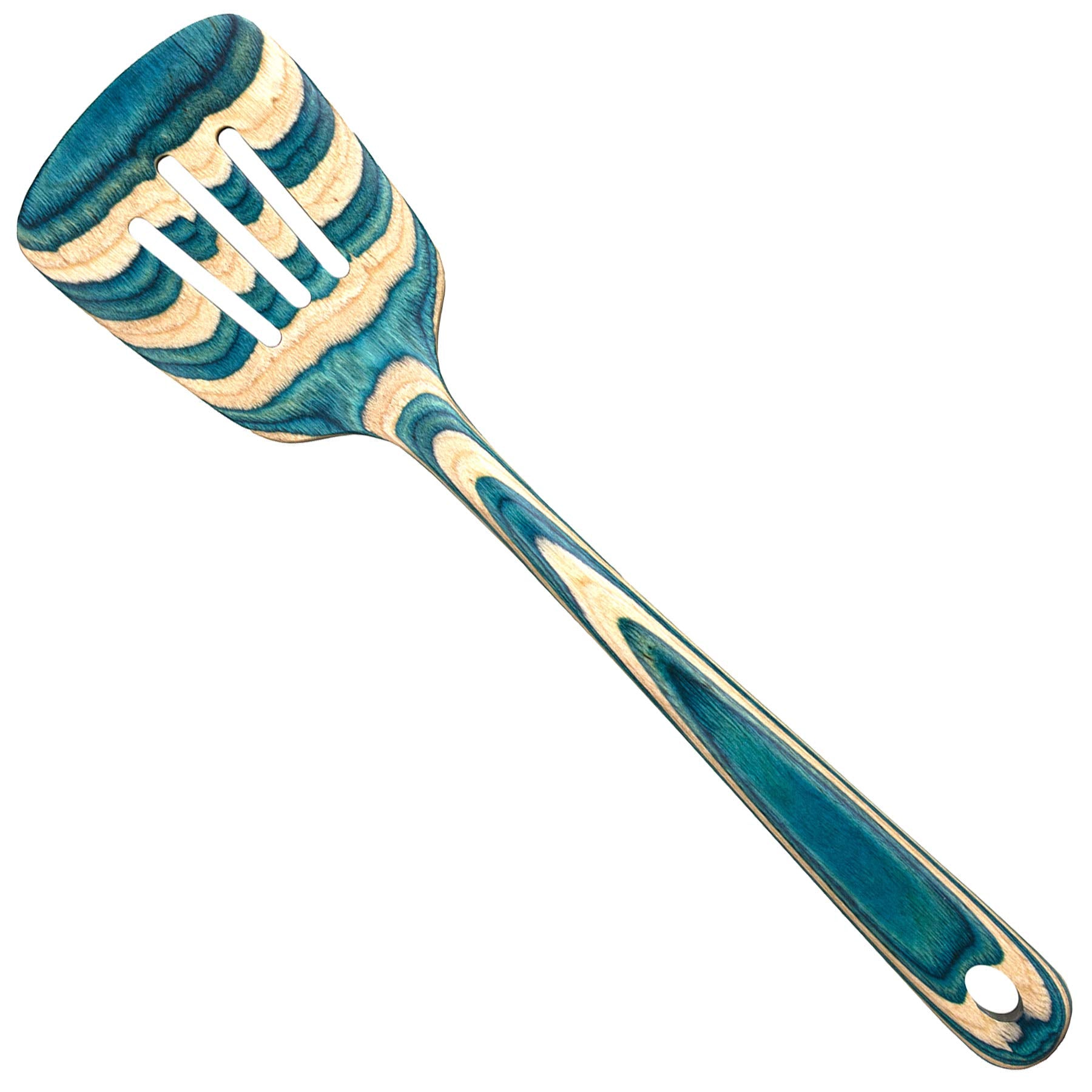 Totally Bamboo Baltique Mykonos Collection 12-1/2" Wooden Slotted Spatula, Safe for Nonstick