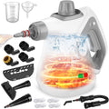Skiennix Handheld Steam Cleaner - Portable Pressurized Steamer with 15 Accessories for Multi-Surface Cleaning | Grey Cap & Handle