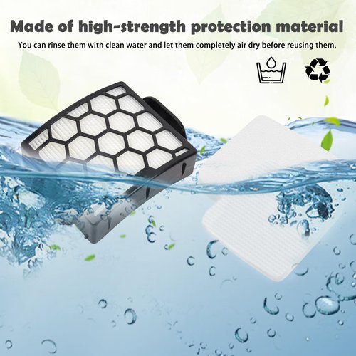YUEYEE Filter Replacement for Shark LA300 LA301 LA322 LA351 LA500 LA502 LA555 LA360 LA362 LA401 LA455 LA702 Rotator Lift-Away ADV DuoClean PowerFins Upright Vacuum, Part XFFK320 & XHF320 2 HEPA 4 Foam