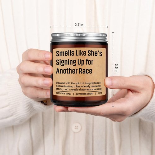 GSPY Candle, Gifts for Runners, Running Accessories for Women - Track and Field, Cross Country, 5K Run, Half Marathon Essentials - Mothers Day, Birthday, Running Gifts for Marathon Runner, Female, Mom