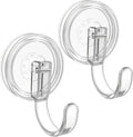 Clear Wreath Hanger - 22 LB Strong Suction Cup Hooks for Fall & Christmas Decor | 2 Pack