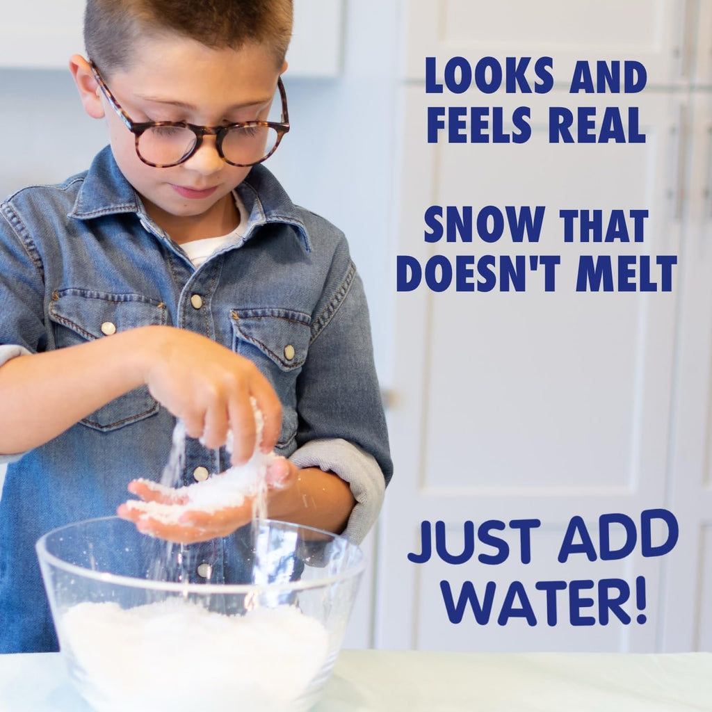 Snow in Seconds Instant Snow - 3 Pack of Artificial Snow | Makes 1 Gallon of Fake Snow Each