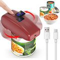 HuiJuKeJi Countertop Electric Can Opener, Rechargeable Automatic Can Opener LED Display Fit Almost Sizes, One-Touch Can Opener Electric Kitchen Gadget for Seniors Smooth Edge, Food Safety Camping