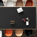 Furkit Black Plastic Table Cover Protector, 54" x 54" Waterproof Easy Flat PVC Desk Pad Mat, 1.5mm Thick Waterproof Vinyl Table Top Protector for Dining Room Table, Office, Dresser