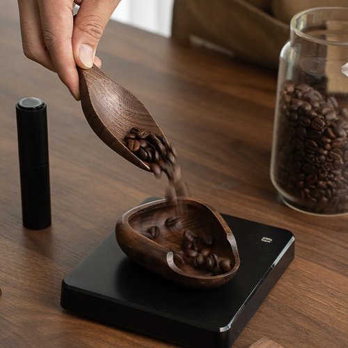 MIGAKU HOME Black Walnut Coffee Scoop for Ground Coffee, Loose Tea & Bath Salts, 1 Tablespoon/15ml, Multi-Purpose Kitchen Scooping Tool for Jars, Canisters & Coffee Brewing Accessories(1pcs)