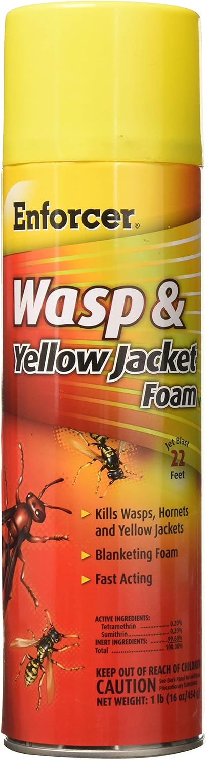 ZEP Wasp Control Foam Spray - Effective Yellow Jacket Deterrent | 16-Ounce Size