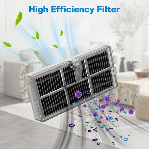 L40 Ultra Replacement HEPA Filters is compatible with Dreame X40 Ultra/L10s Pro Ultra Heat/X30 Ultra/L10s Ultra Gen 2/Mova P50 Ultra/P50 Pro Ultra/P10 Pro Ultra Robot Vacuum Filter（6 Pack）