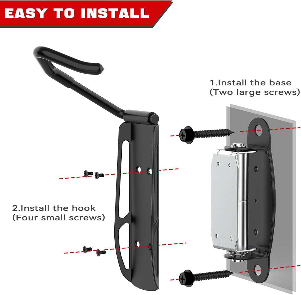 Ultrawall Swivel Bike Rack - 3 Lockable Positions & Double Bearing System | Vertical Wall-Mounted Storage (2 Pack)
