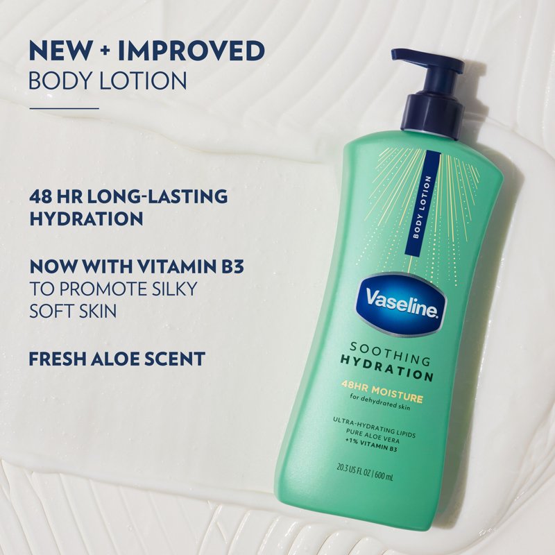Soothing Hydration Body Lotion with Aloe Vera & Vitamin B3 for Dry Skin