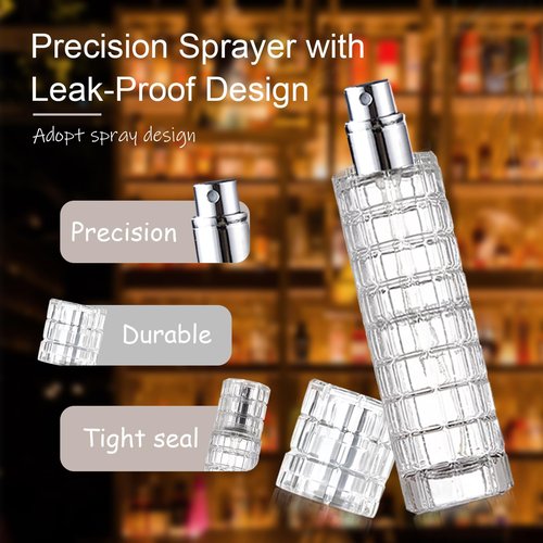 Premium Glass Atomizer Spray Bottle - 30ml Refillable Cocktail & Coffee Mister, Leak-Proof Food Safe Design for Vermouth, Bitters, Essential Oils, Bar & Kitchen