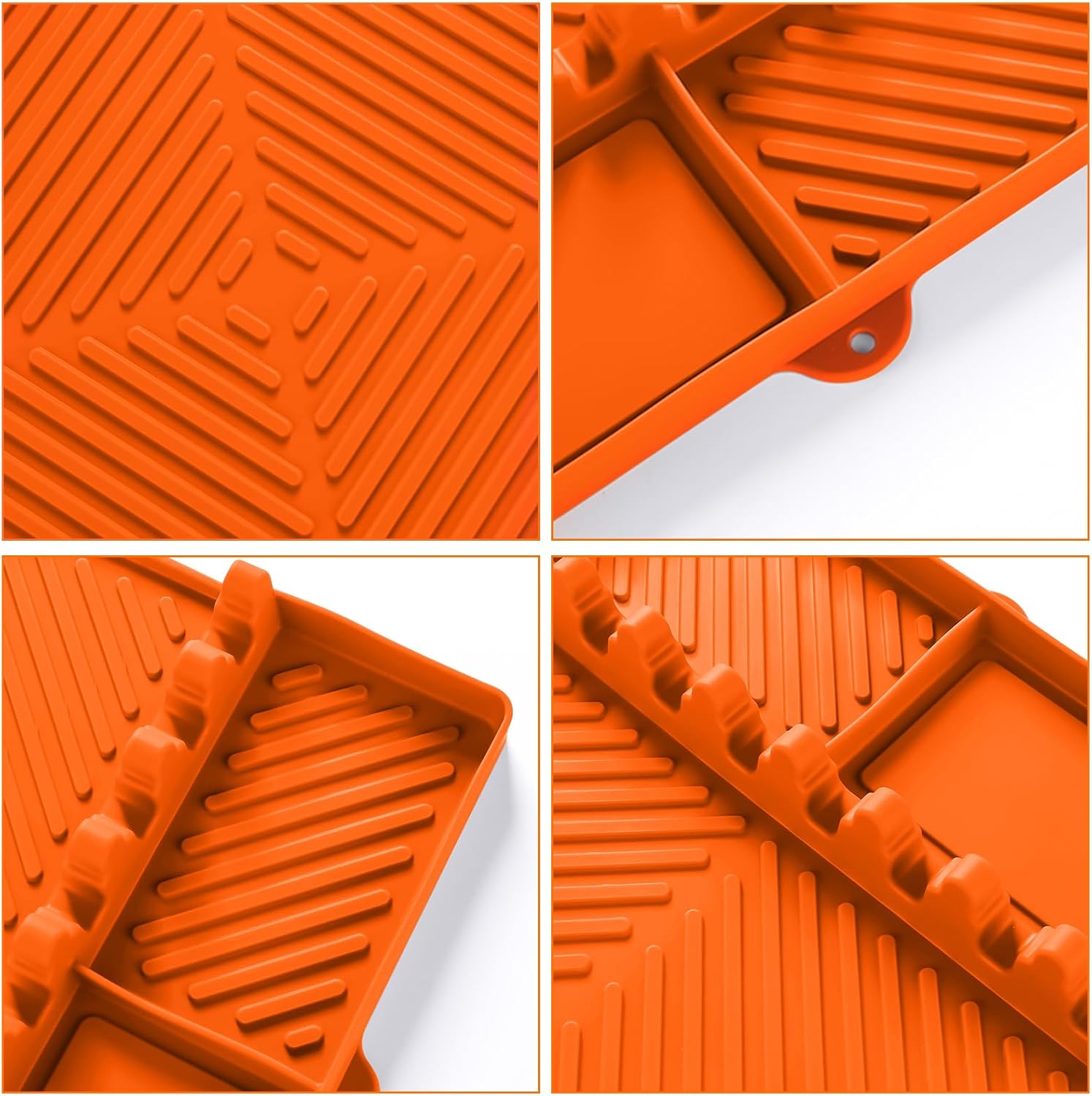 Skiennix Silicone Griddle Tools Mat - Versatile Cooking & Baking Countertop Pad | Orange Color