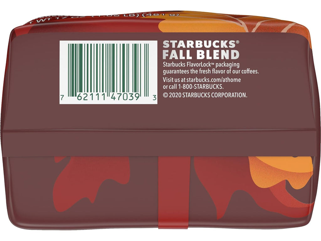 Starbucks Limited Edition Ground Coffee - Fall Blend Medium Roast 100% Arabica | 17 Ounce Bag (Pack of 4)