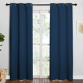 NICETOWN Blackout Curtains - Thermal Insulated Grommet Drapes for Office & Theater | Moroccan Blue, 84 Inches