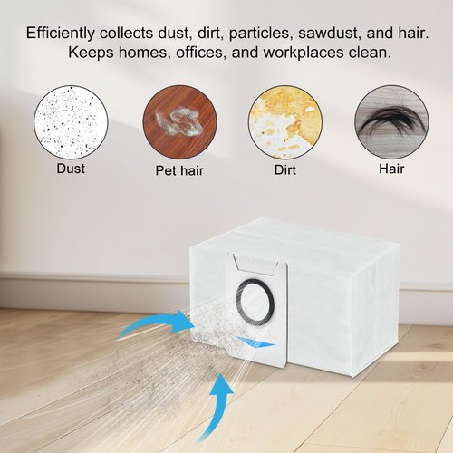 10 PSC Vacuum Bags Compatible with Ecovacs Deebot X1 Omni Turbo T10 T20 Omni T20/T20 Max/T20 Pro/X&T Series Robot Vacuum Cleaner,Dust Bags for Deebot T20 Omni