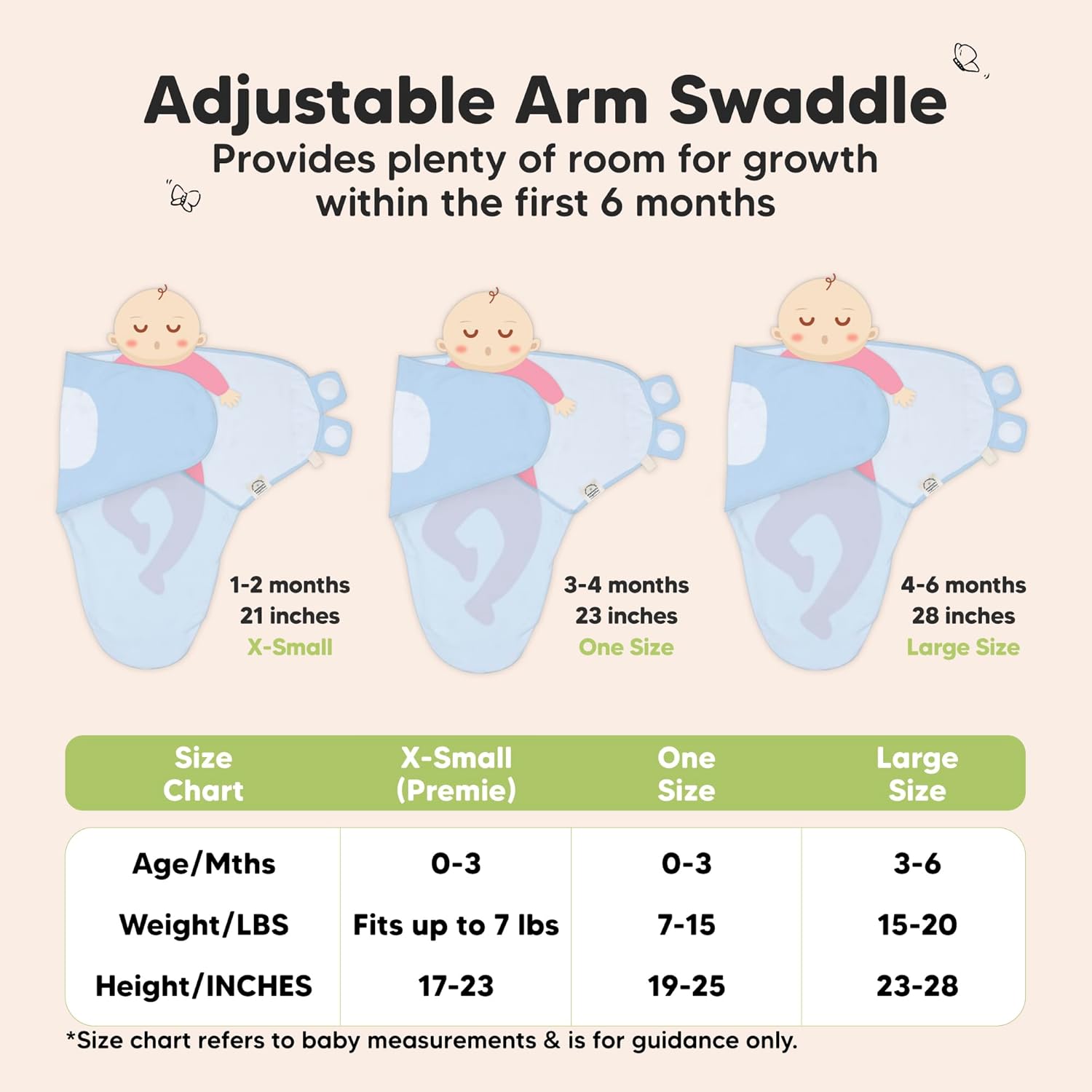 ABC Land Organic Baby Swaddle Sleep Sacks - Soft & Snug for Newborns 3-6 Months | 3-Pack Nursery Blankets