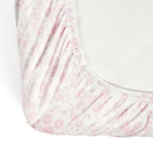 Lush Decor Garden of Flowers Soft & Plush Fitted Crib Sheet, 52"x 28", Pink