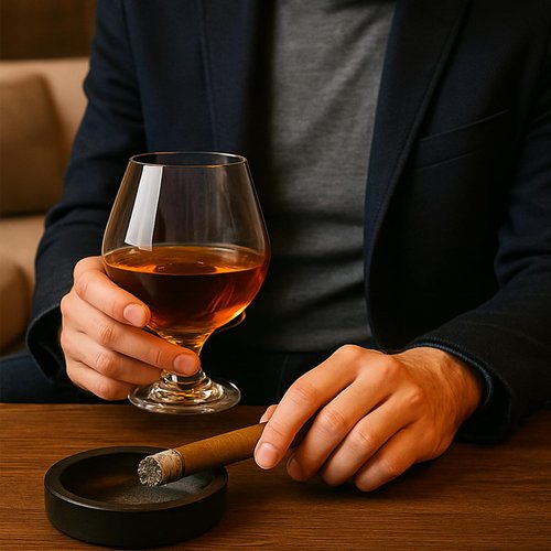 Almagic Brandy Snifter Glasses Set of 4-11 oz / 330 ml Cognac Glasses Set, Pure Clear Short Stem Wine Glass Set for Brandy & Whiskey, Dishwasher Safe, Gifts for Men