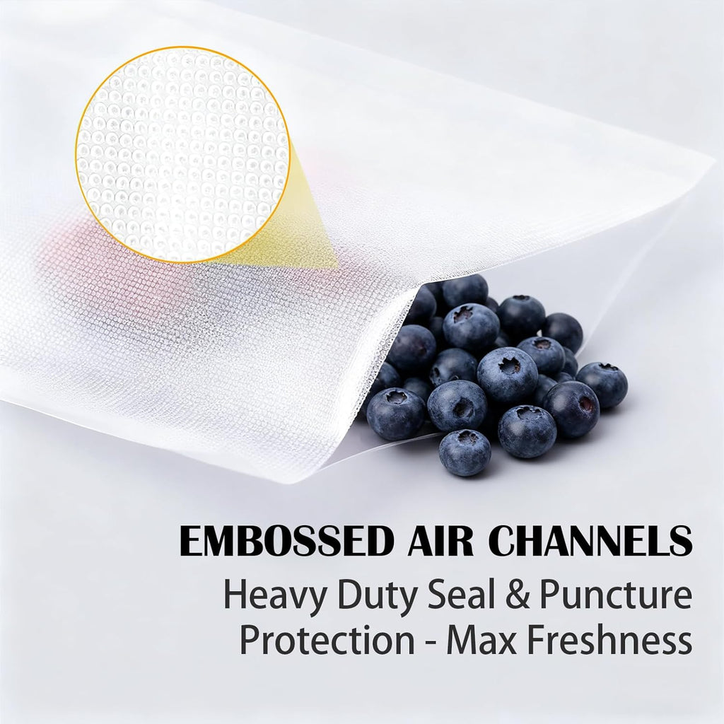 Vacuum Sealer Bags - Heavy-Duty 10x7 Inch (20 PCS) | BPA-Free, Reusable & Puncture-Resistant for Food Storage & Sous Vide