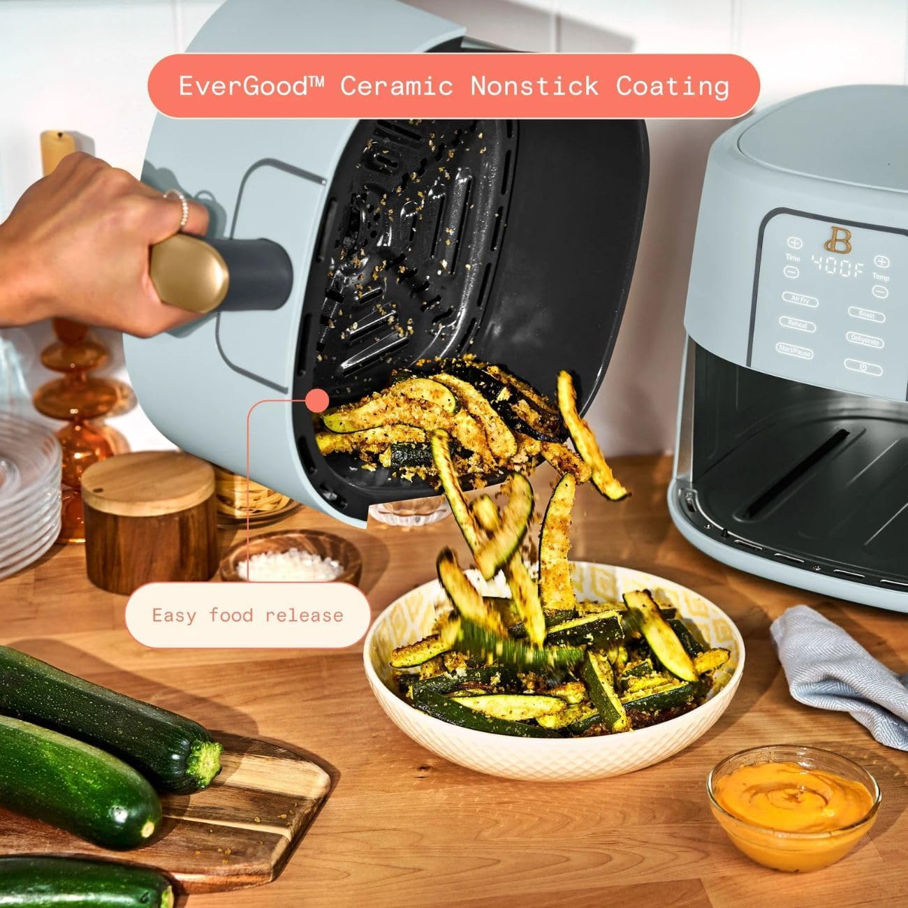 TurboCrisp 6-Quart Digital Air Fryer | 4 Cooking Presets, Non-Stick & Dishwasher Safe, 1750 Watt