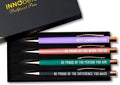InnoBeta Farewell Gifts for Coworkers, Ballpoint Pen Set of 4, Coworker Leaving Goodbye gifts for women, Cool Funny New Job Presents for Birthday, Christmas - Best Coworker Ever - Gold