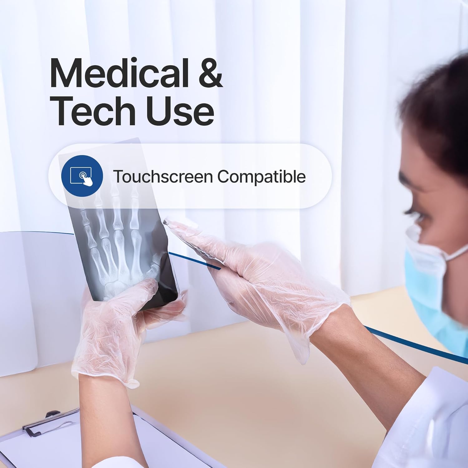 Schneider Clear Vinyl Exam Gloves - Latex-Free Disposable Medical Gloves | Food Safe, Powder-Free, 4 Mil