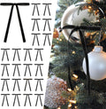 SIMISI Velvet Ribbon Bows - 24Pcs Black Christmas Decorations for Tree, Wreath & Garland (3/8'' Width)