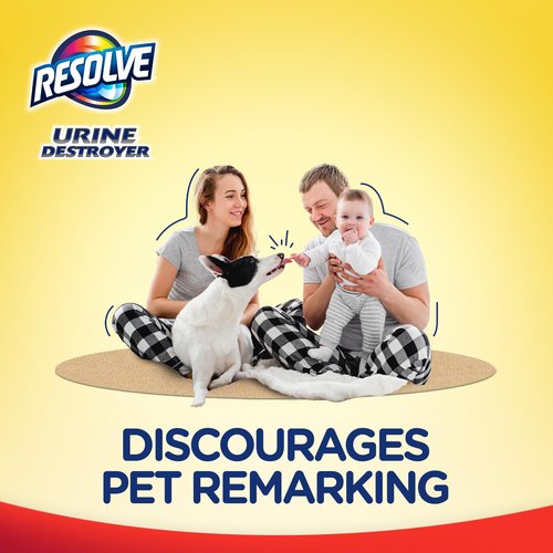 Resolve Urine Destroyer Steam Carpet Cleaner Solution – 2X Concentrated Formula Urine Eliminator for Pet Stains & Odors, Safe for Bissell, Hoover & Rug Doctor, 60 fl oz