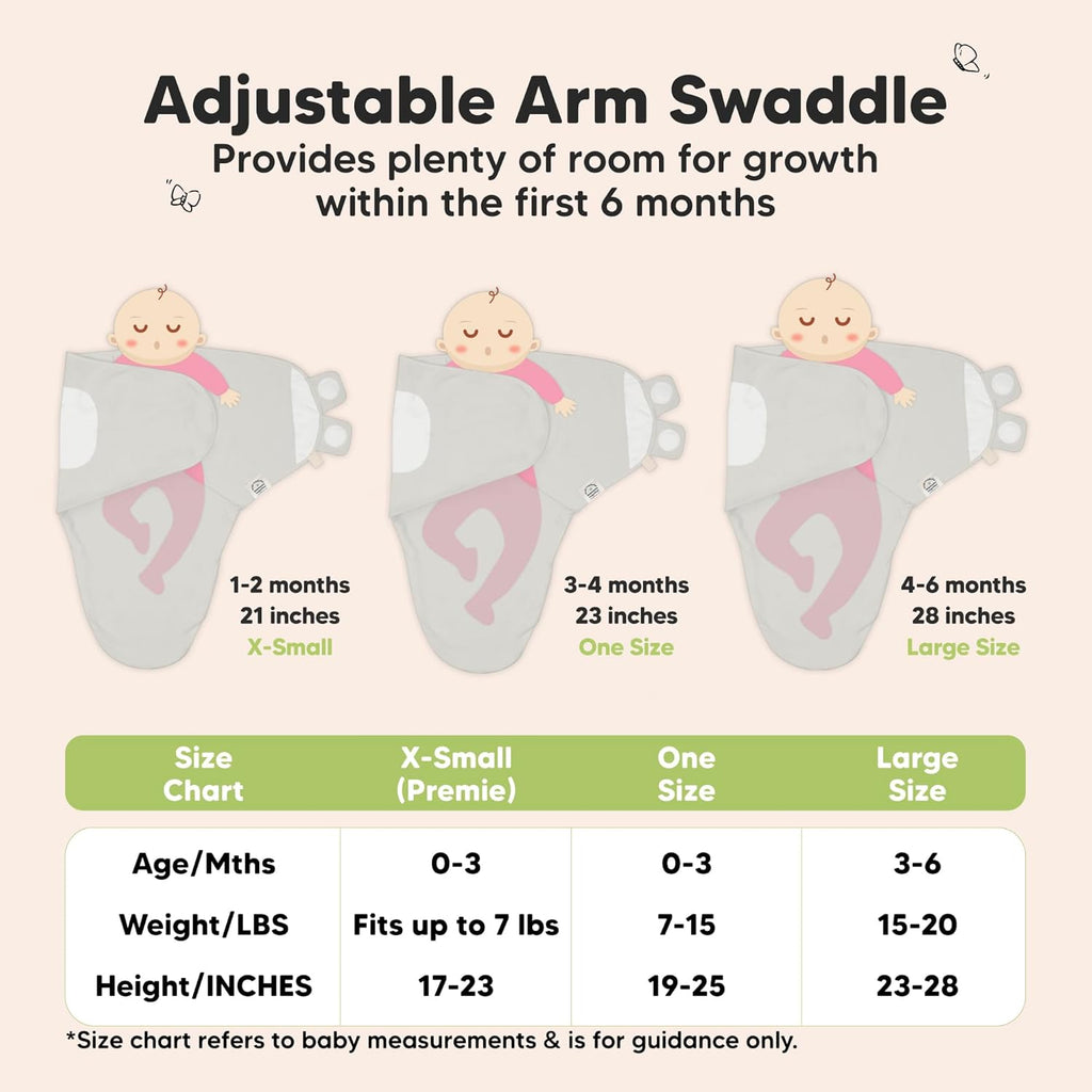 Skiennix Organic Baby Swaddle Sleep Sacks - Soft & Snug for Newborns 0-3 Months | 3-Pack in The Wild 2