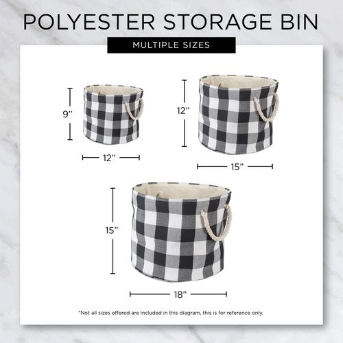 DII Jute Storage Collection Collapsible Burlap Diamond Storage Bin, Large Round, 16x15", Aqua