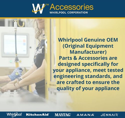 Whirlpool W10164739 Genuine OEM Side Panel Kit For Microwaves, Black