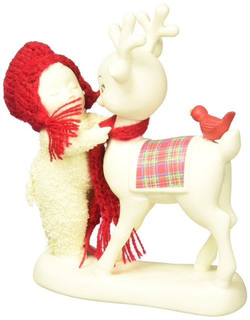 Department 56 Snowbabies “Reindeer Kisses” Porcelain Figurine, 5”