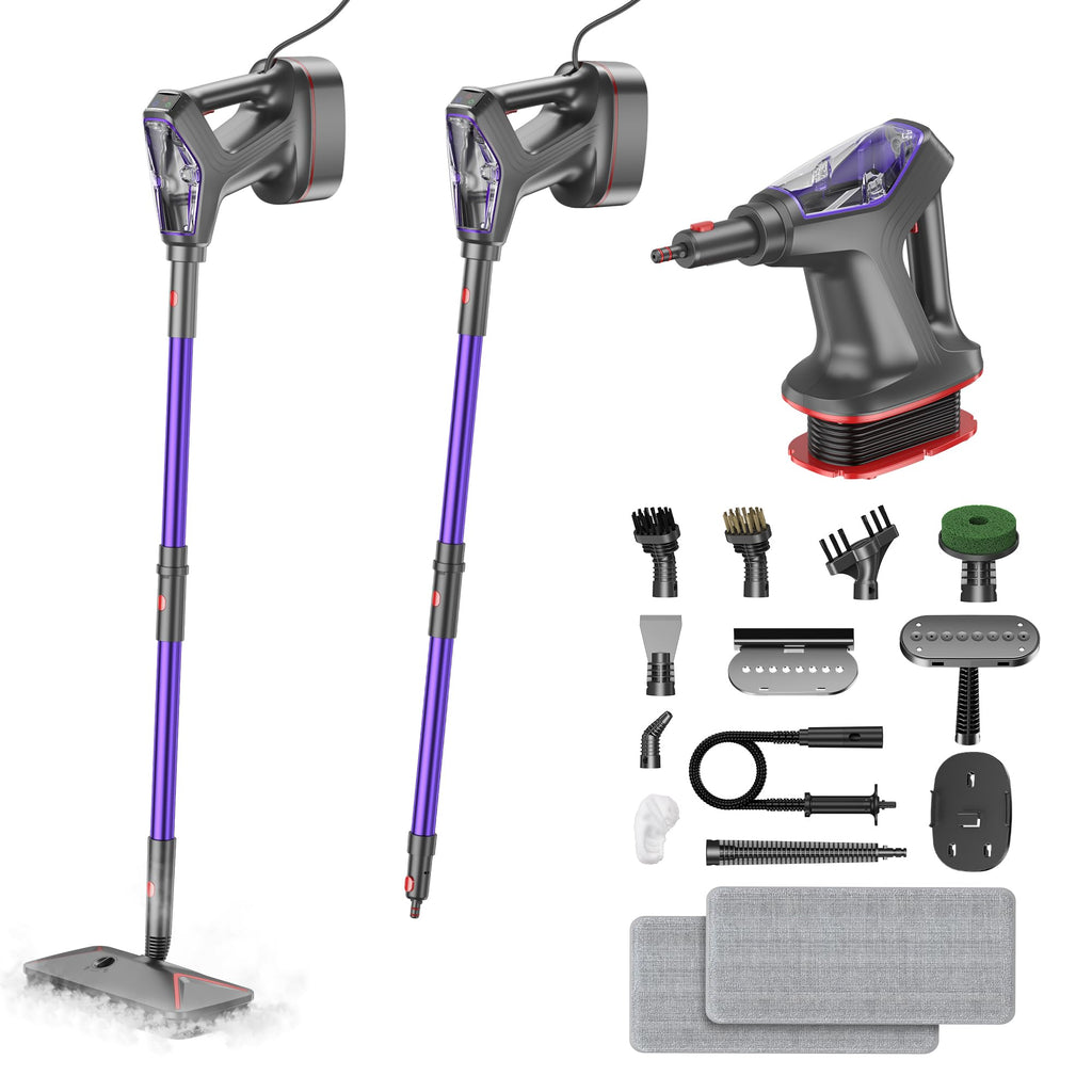 Steam Mop for Floor Cleaning, Heavy Duty All-in-One Steam Cleaner for Home with Detachable Handheld Steamer, for Hardwood, Tile, Walls, Grout, Windows, Furniture and Decks