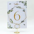 Wedding Table Numbers 1-20 for Wedding Reception with Gold Holders (Eucalyptus W/Gold Holder)