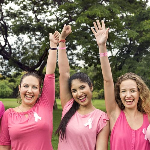 Biubee Breast Cancer Awareness Bracelets - 48Pcs Pink Ribbon Silicone Wristbands for Women Survivor Gifts
